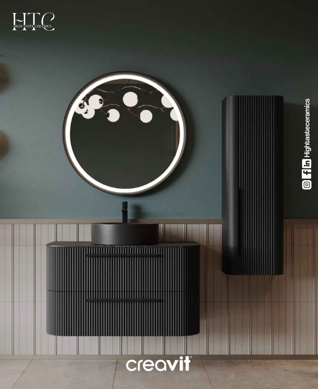 Creavit RAYA Anthracite 100cm Vanity Set